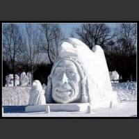 Piękne rzeźby ze śniegu...